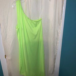 NEW Asymmetrical/One Sleeve Green Dress